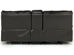 Sofia 3 Power Console Loveseat In Brown Leather