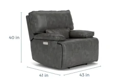 Sofia 3 Power Recliner In Brown Leather