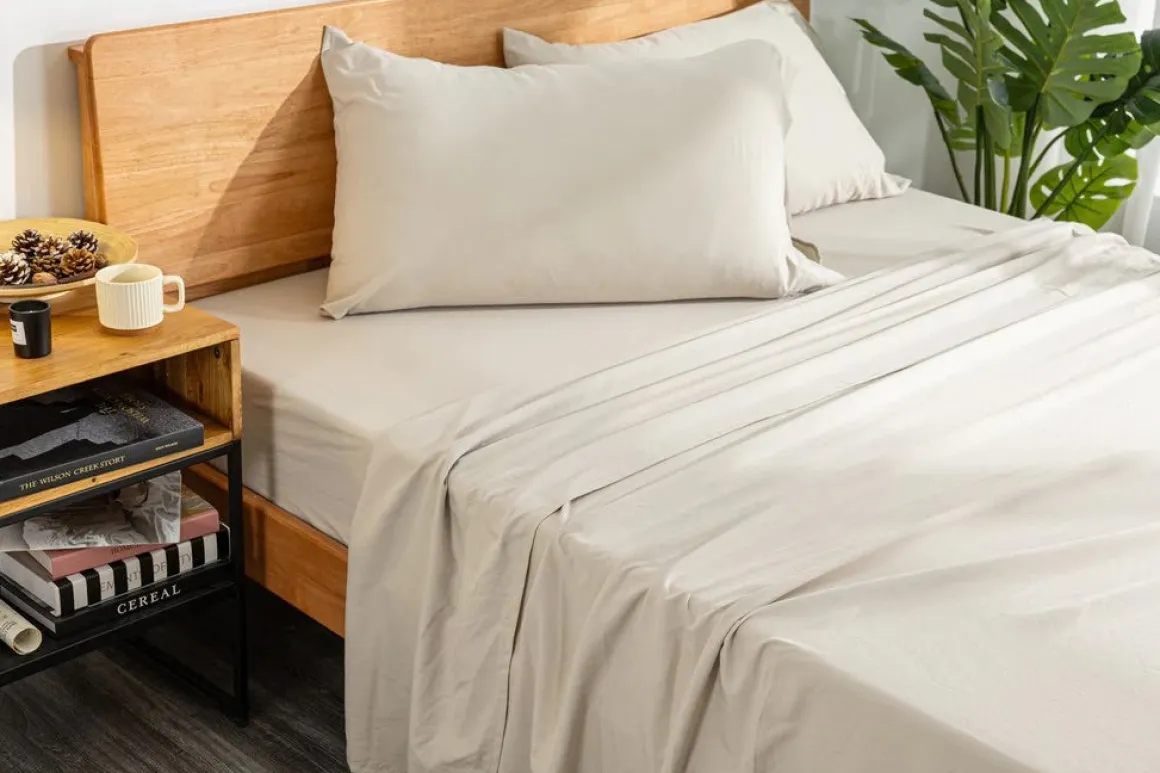 Soft Wash Sheets In White, Twin