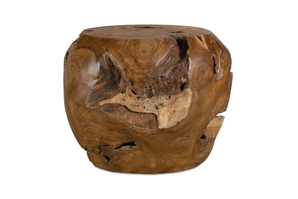 Sola Outdoor Round End Table In Natural