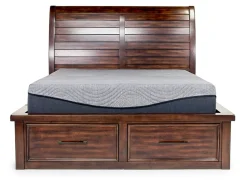 Sonora Sleigh Bed W/ Storage In Brown, Queen