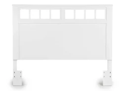 St Regis Panel Headboard, Dresser, Mirror & Nightstand In White, Twin