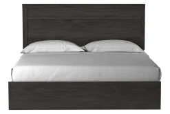 Stelsie Panel Bed, Dresser, Mirror & Nightstand In Gray, Full