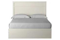 Stelsie Panel Bed, Dresser, Mirror & Nightstand In Gray, Full