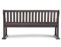 Stone Dining Bench W/ Storage In White