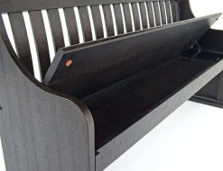 Stone Dining Bench W/ Storage In White