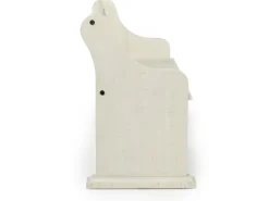 Stone Dining Bench W/ Storage In White