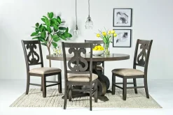 Stone Round Dining Table In White