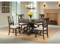 Stone Round Dining Table In White