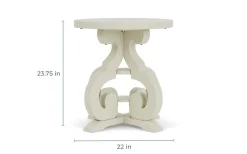 Stone Round End Table In Charcoal