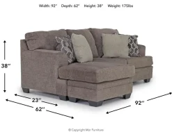 Stonemeade Reversible Sofa Chaise In Nutmeg