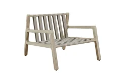 Strapped Outdoor Lounge Chair In Honey