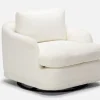 Stratus Crypton Performance Swivel Chair In Jennie Snow