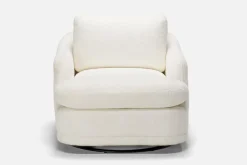 Stratus Crypton Performance Swivel Chair In Jennie Snow
