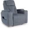 Studio Cave 2 Power Recliner In Steel
