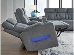 Studio Cave 2 Power Recliner In Steel