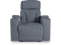 Studio Cave 2 Power Recliner In Steel