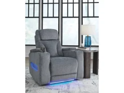 Studio Cave 2 Power Recliner In Steel