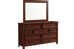 Sullivan Panel Bed W/ Storage, Dresser, Mirror & Nightstand In Drift Gray, Queen