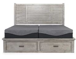 Sullivan Panel Bed W/ Storage In Drift Gray, Queen