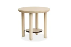Sunset Cove Round End Table In Sanibel Brown