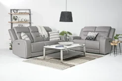 Tahoe 2 Power Sofa In Charcoal