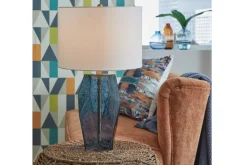 Tallow Table Lamp In Blue