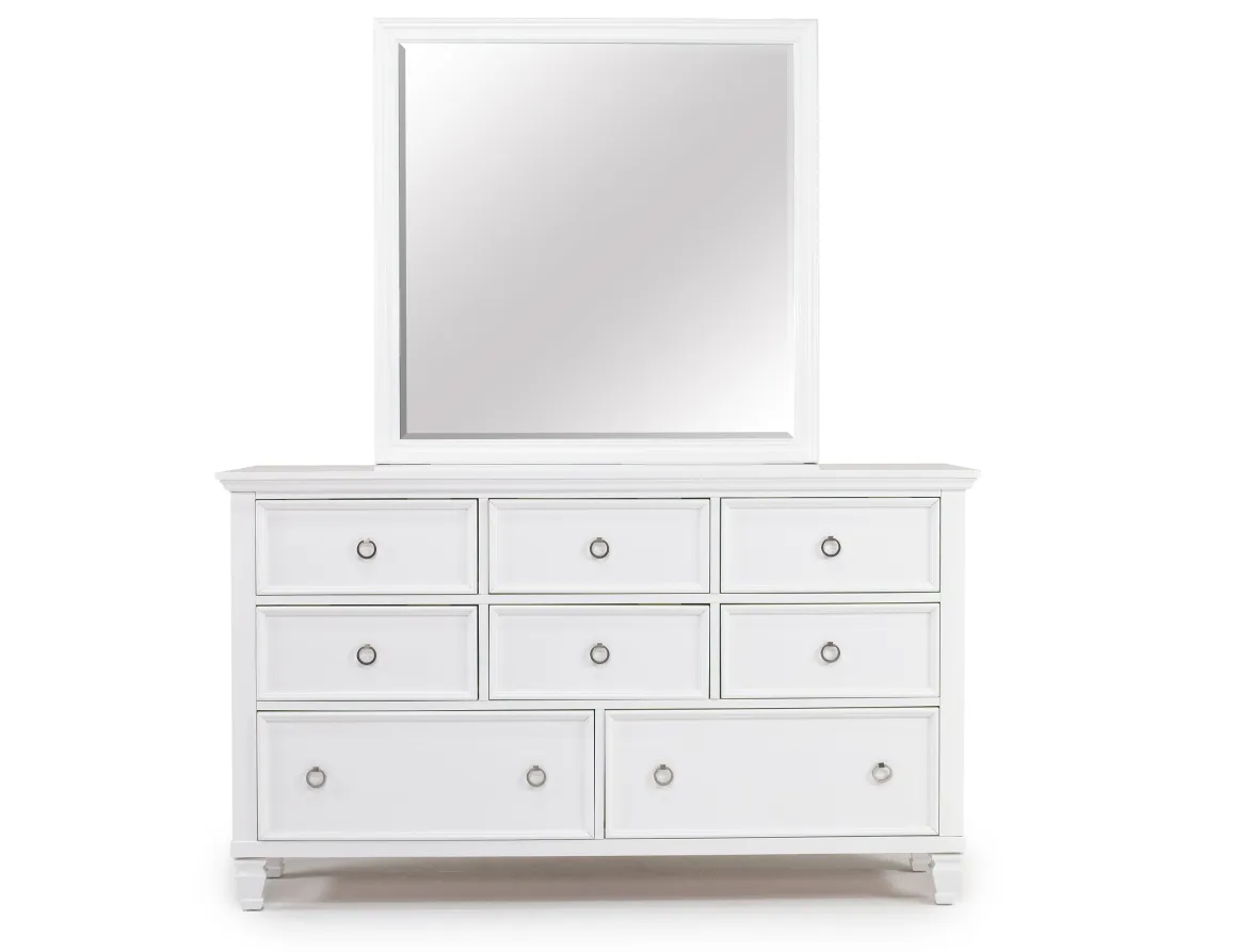 Tamarack Mirror In White