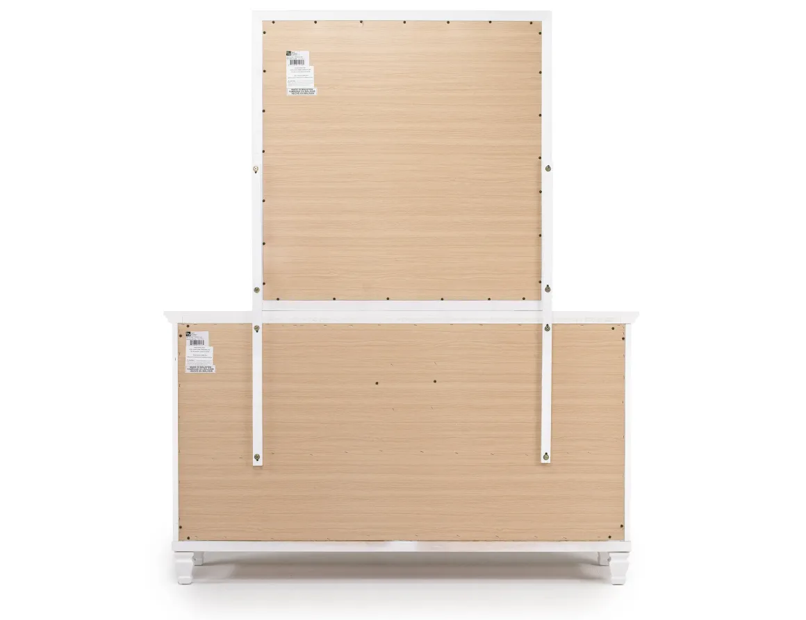 Tamarack Mirror In White