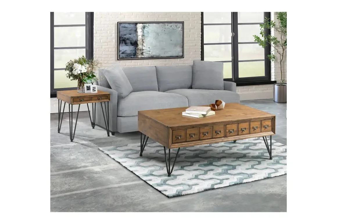 Tanner Coffee Table In Light Walnut