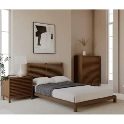 Tanner Platform Bed In Flaxen, Full