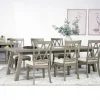 Telluride Dining Table & 6 X-Back Chairs In Driftwood