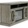 Telluride Fireplace Console In Driftwood