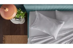 Tempur-Pedic Luxe Egyptian Sheets In Silver Mist, Twin