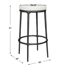 Thayer Outdoor Barstool In Bronze