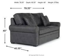 Tilda Full Sleeper Loveseat W/ Gel Mattress In Meluco