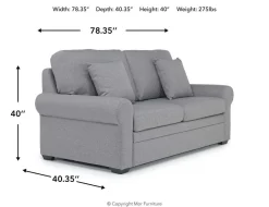 Tilda Full Sleeper Loveseat W/ Gel Mattress In Meluco