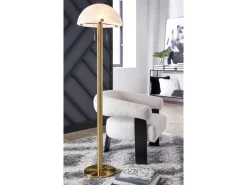 Tobbinsen Floor Lamp In Brass Finish