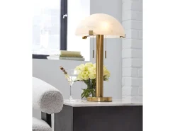 Tobbinsen Floor Lamp In Brass Finish