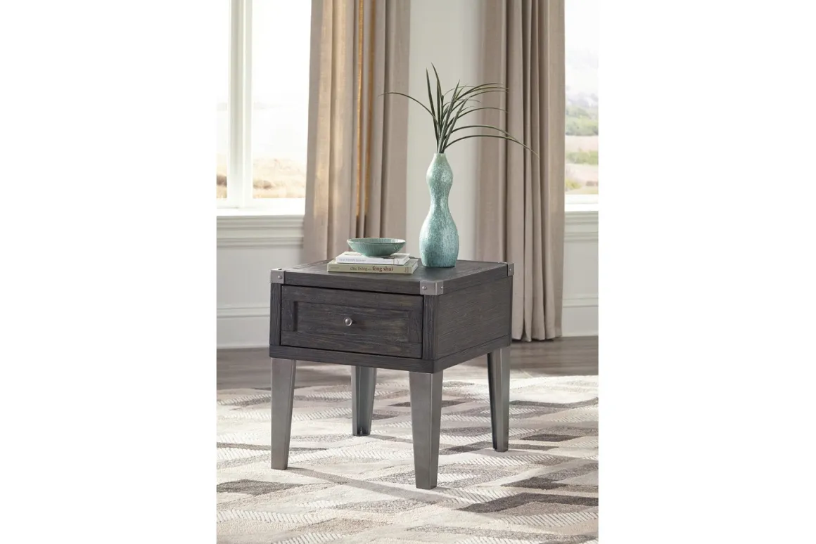 Todoe End Table In Gray