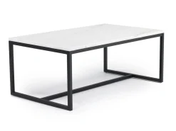 Torin Coffee Table In White Marble/Black