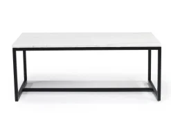 Torin Coffee Table In White Marble/Black