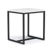 Torin End Table In White Marble/Black