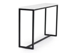 Torin Sofa Table In White Marble/Black