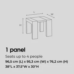 Transformer Extendable Dining Table, 4 Chairs & Bench In Scandinavian Oak