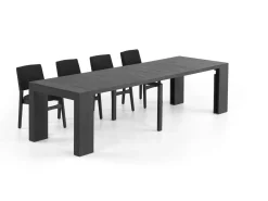Transformer Extendable Dining Table & 4 Chairs In Scandinavian Oak