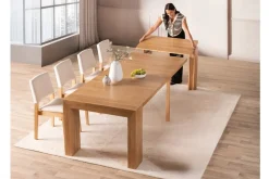 Transformer Extendable Dining Table & 4 Chairs In Scandinavian Oak