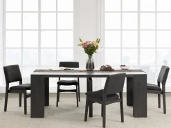 Transformer Extendable Dining Table & 4 Chairs In Scandinavian Oak