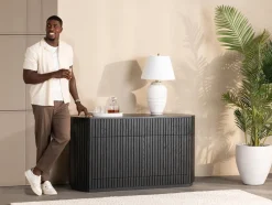 Transformer Round Server In Scandinavian Oak