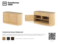 Transformer Round Server In Scandinavian Oak